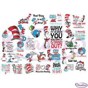 140+ Dr Seuss Bundle SVG File