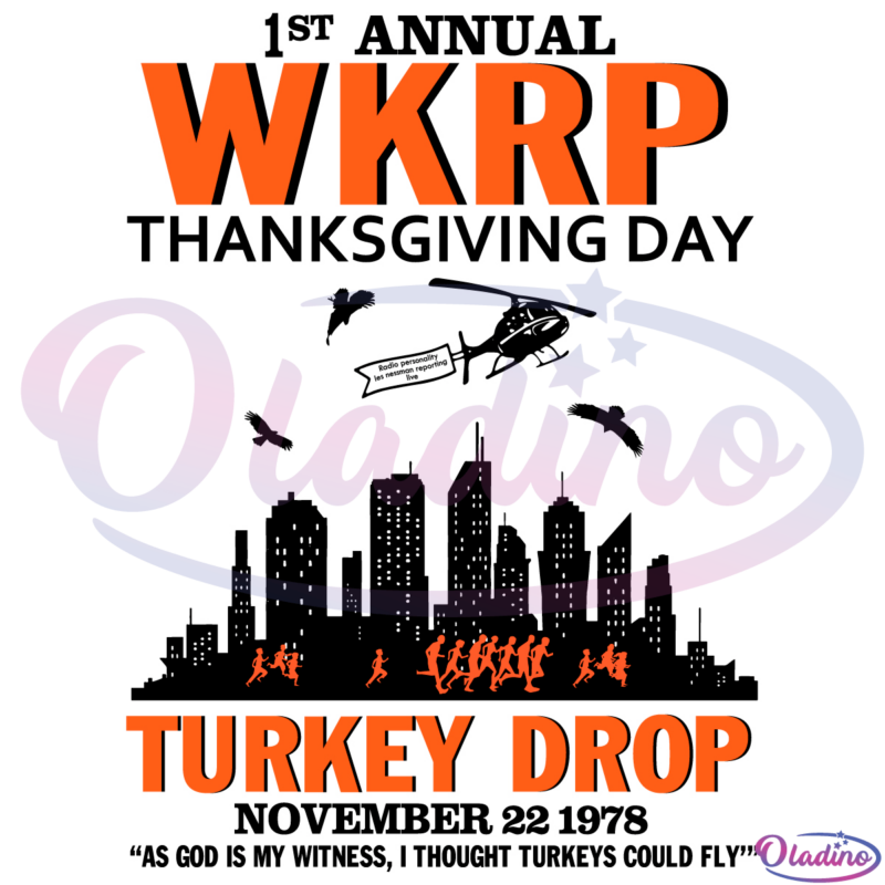1St Annual Wkrp Thanksgiving Day Turkey Drop Svg
