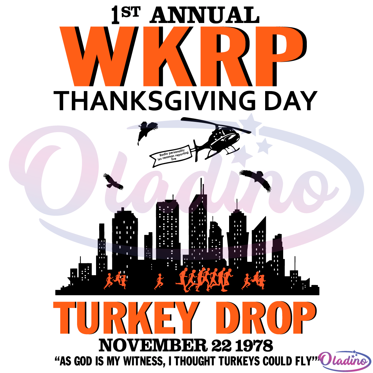 1St Annual Wkrp Thanksgiving Day Turkey Drop SVG Digital File