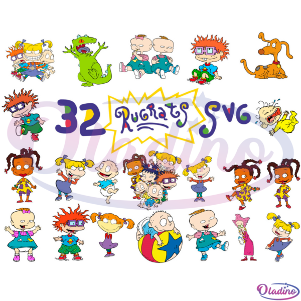32 Rugrats SVG Digital File Bundle, Rugrats Svg, Tommy Svg