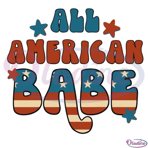 All American Babe SVG Digital File