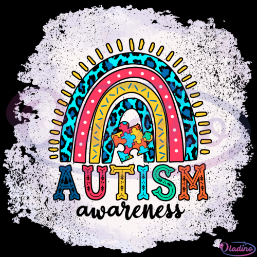 Autism Awareness Rainbow SVG Digital File