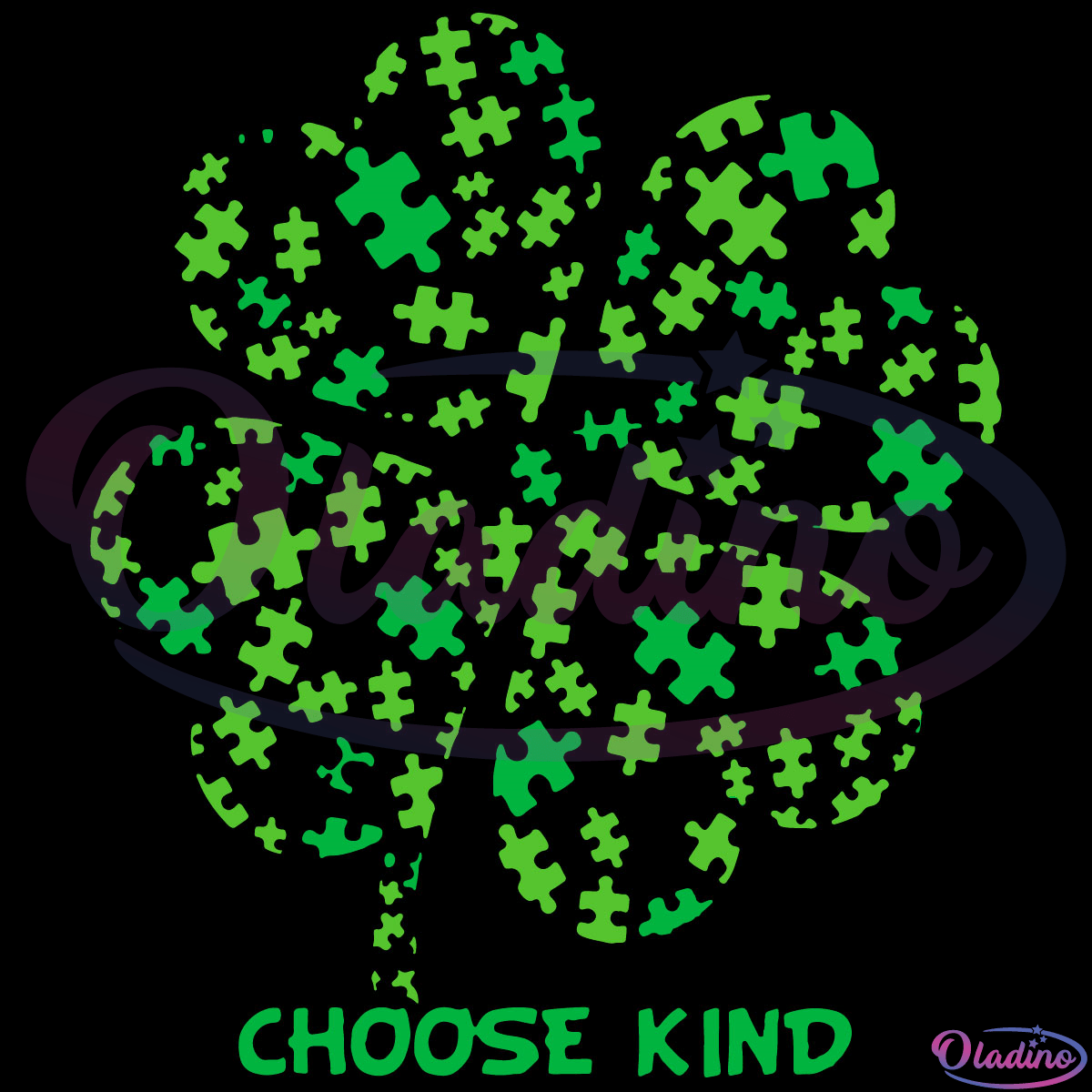 Autism Patrick Day Clover leaf SVG Digital File, Choose Kind Svg