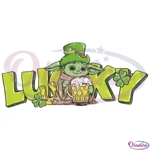 Baby Yoda Lucky SVG Digital File