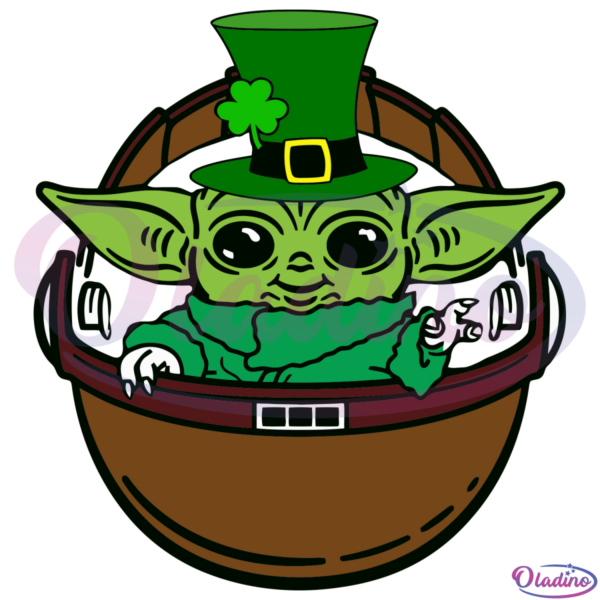 Baby Yoda St Patricks Day SVG Digital File, Cute Baby Yoda Svg
