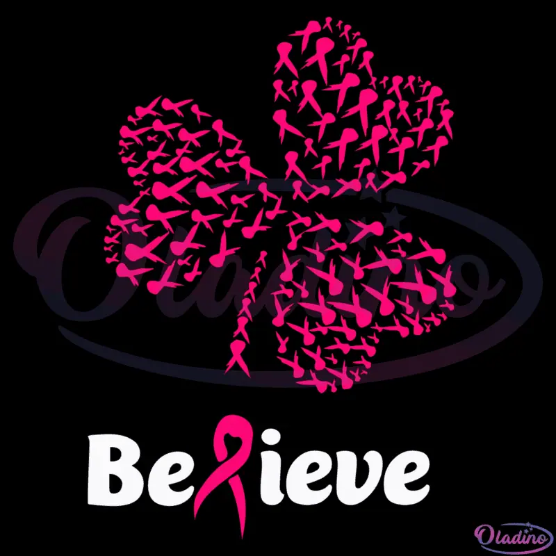 Belive Four Leaf Clover Svg