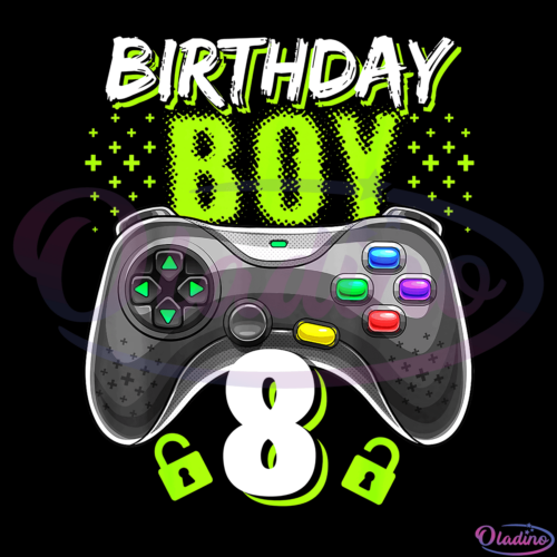 Birthday Boy 8 Video Game Controller Gamer 8Th