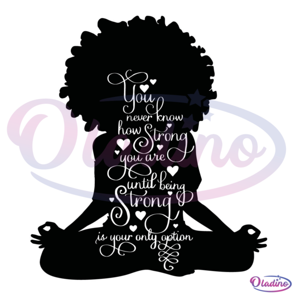 Black Women Empowerment SVG Digital File, Yoga Svg, Black Month Svg