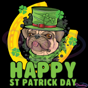 Bulldog Haqppy St Patricks Day SVG Digital File, St Patricks Day Svg