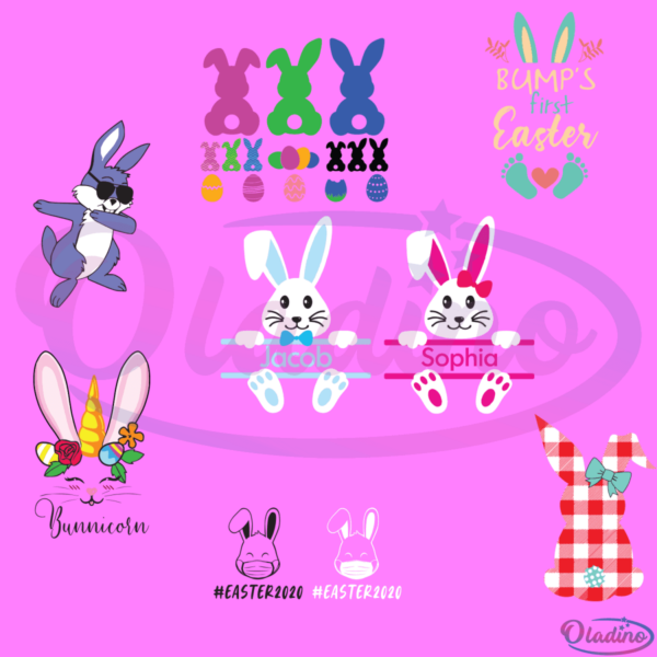 Bunny Bundle Easter Day SVG Digital File