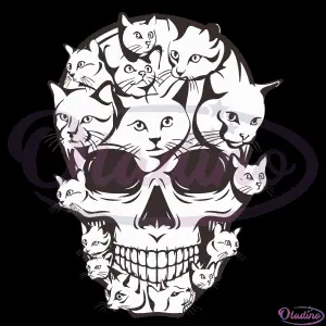 Cat Skull SVG Digital File