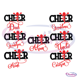 Cheer Family Bundle SVG Digital File, Cheer Mom Svg