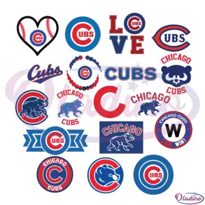 Chicago Cubs Bundle SVG Digital File