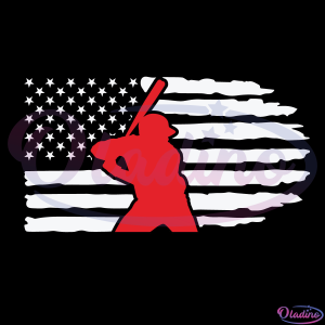 Cool Baseball American Flag SVG Digital File, Independence Svg