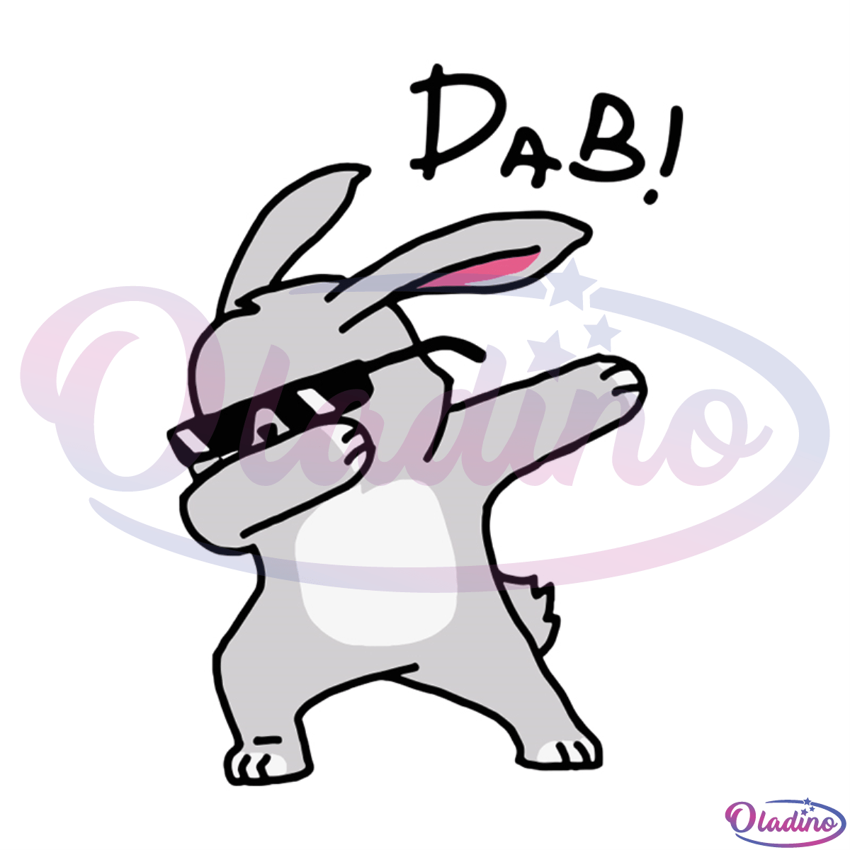 Dabbing Easter Bunny Dab SVG Digital File, Easter Bunny SVG