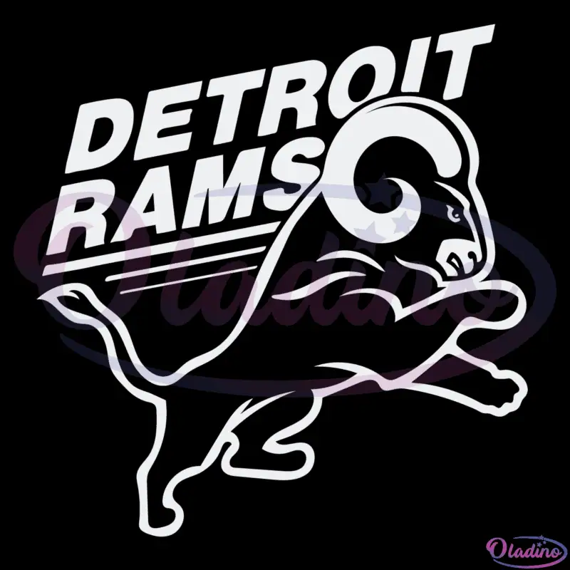 Detroit Rams American Football SVG Digital File