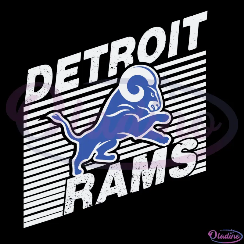 Detroit Rams Football Logo SVG File