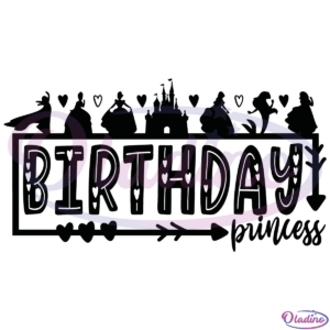 Disney Birthday Princess SVG Digital File