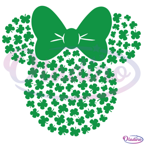 Disney Shamrock Minnie St Patricks Day SVG Digital File