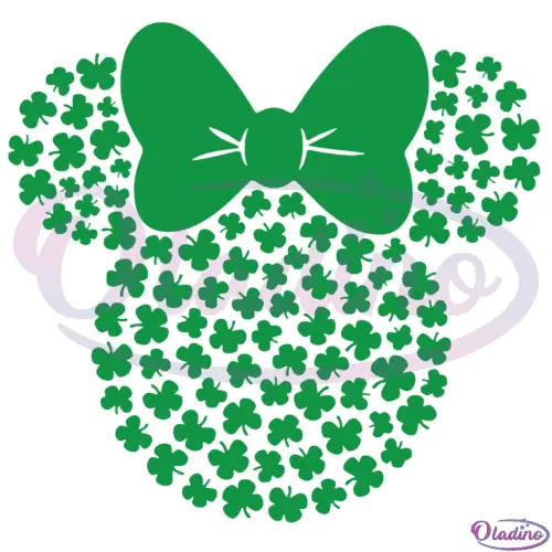 Disney Shamrock Minnie St Patricks Day SVG Digital File