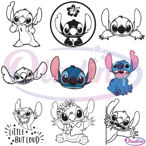 Disney Stitch Bundle SVG Digital File, Disney Stitch SVG