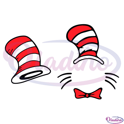 Dr Seuss Cat In The Hat SVG Digital File, Red Hat Svg - Oladino