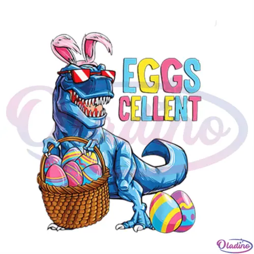 Easter Bunny Dinosaur Eggs Cellent SVG Digital File