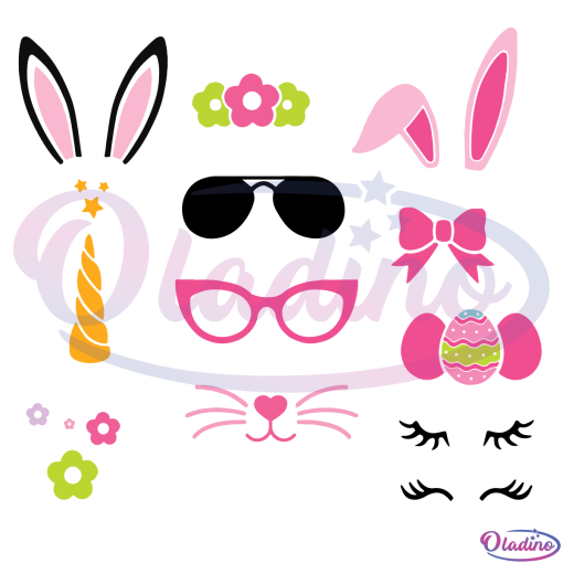 Easter Bunny Bundle SVG Digital File, Bundle Easter SVG