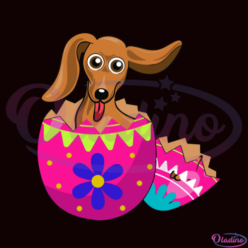 Easter Dachshund In Eggs SVG Digital File