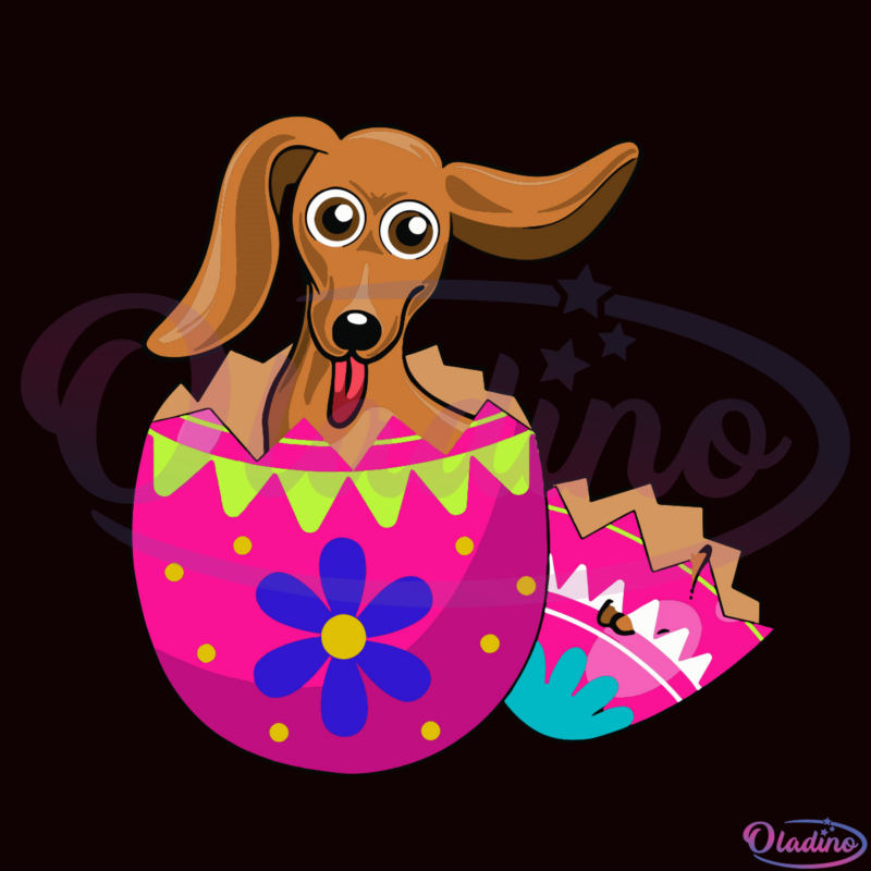 Easter Dachshund In Eggs SVG Digital File, Easter SVG