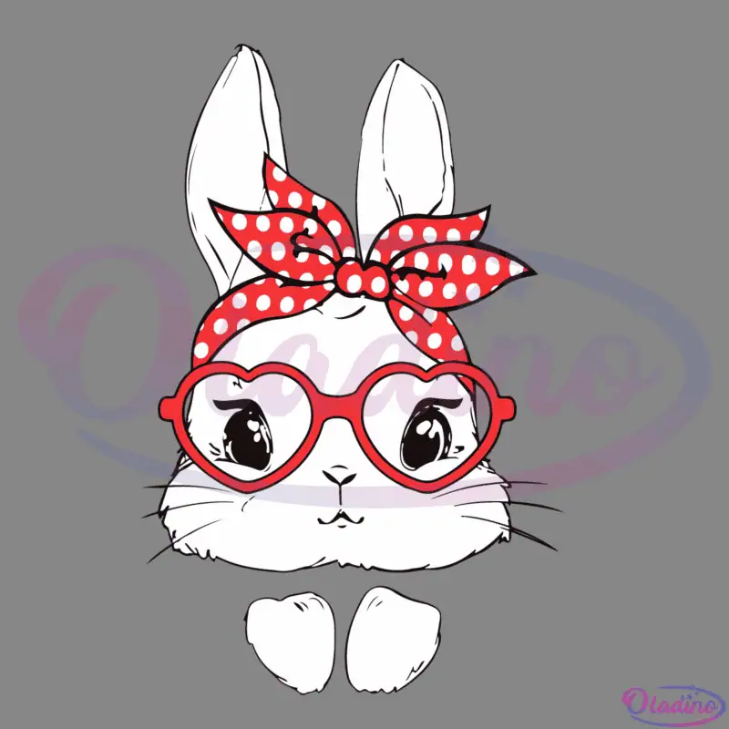 Easter Day Bunny Glasses SVG Digital File