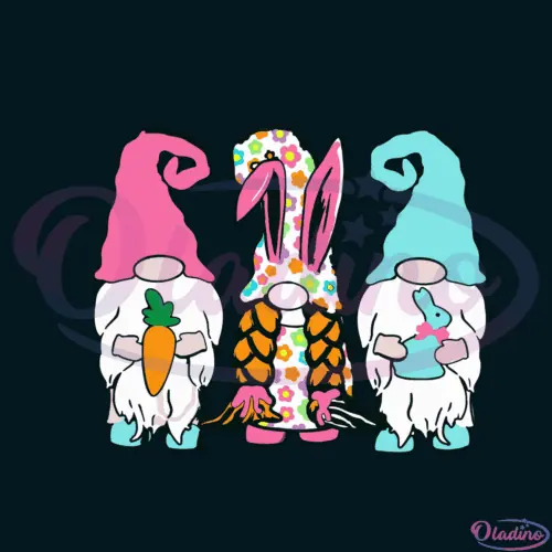 Easter Day Gnomies Cute SVG Digital File