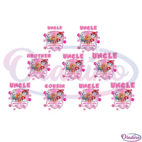 Family Paw Patrol Birthday Bundle SVG