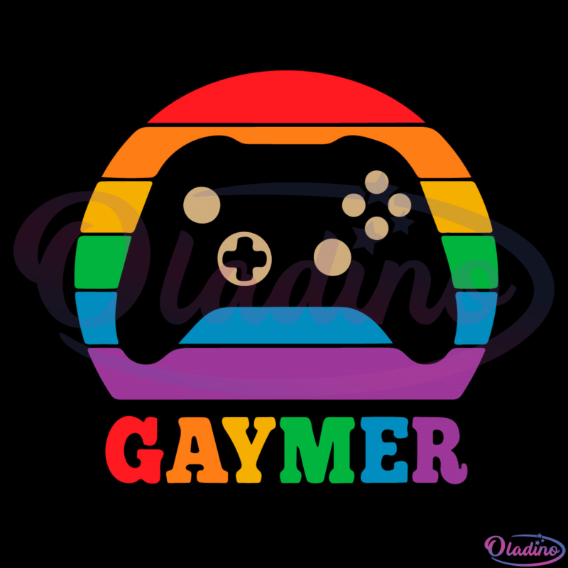 Gaymer Controller SVG Digital File, Gay Pride Month Svg