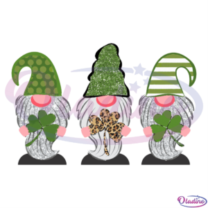 Gnomies Hold Shamrocks SVG Digital File