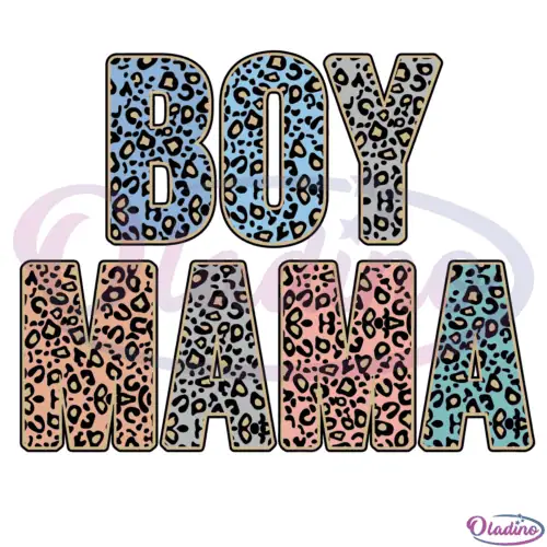 Gold Leopard Boy mama SVG Digital File