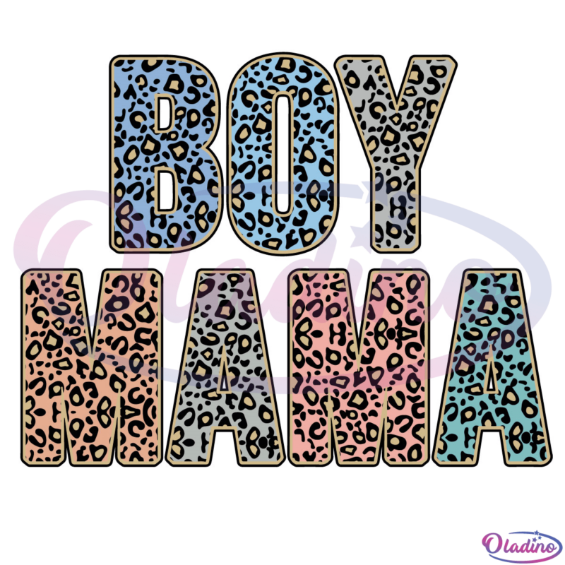 Gold Leopard Boy mama SVG Digital File, Leopard Mom Svg