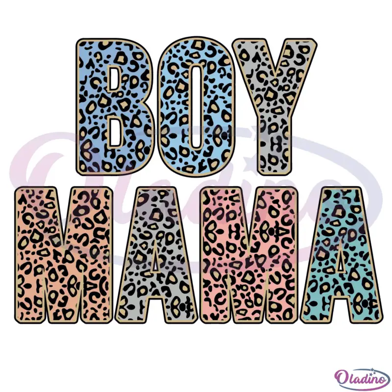 Gold Leopard Boy mama SVG Digital File