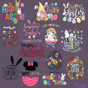 Happy Easter Bundle SVG Digital File