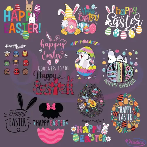 Happy Easter Bundle SVG Digital File