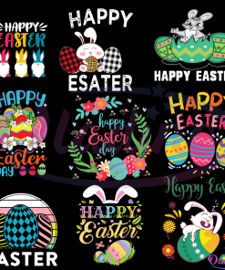 Happy Easter Day Bunny Bundle SVG Digital File, Easter SVG