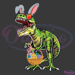 Happy Easter Day Dinosaur SVG Digital File