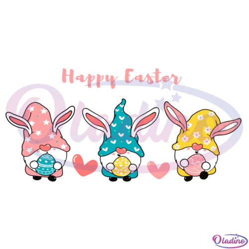 Happy Easter Gnomes SVG Digital File