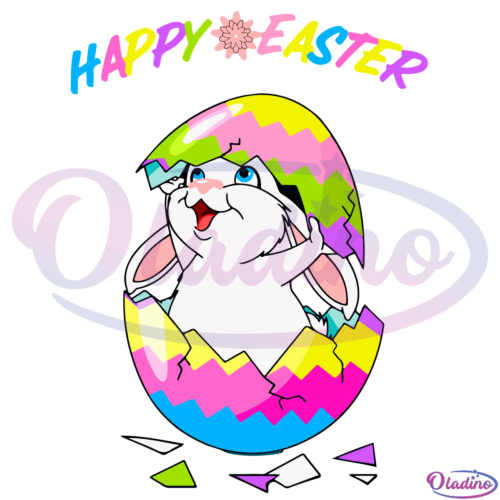 Happy Easter Rabbit SVG Digital File