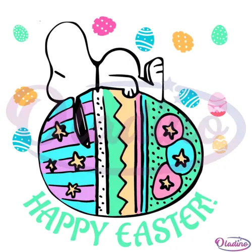 Happy Easter Sleepy Snoopy SVG Digital File