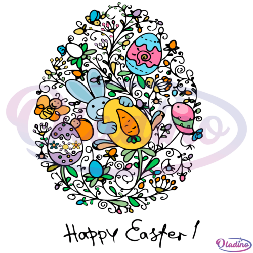 Happy Easter Bunny Spring Season SVG Digital File