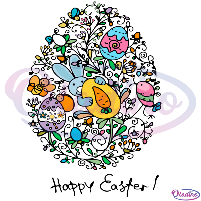 Happy Easter Bunny Spring Season SVG Digital File, Easter Day SVG