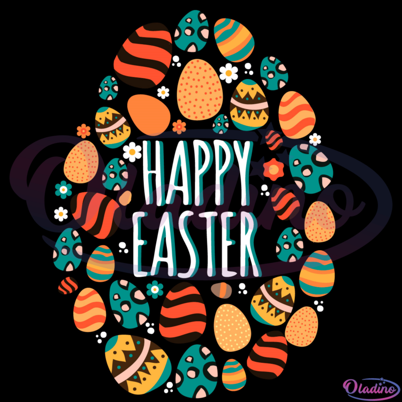 Easter Day Eggs Happy Easter SVG Digital File, Easter Gifts, Bunny Svg