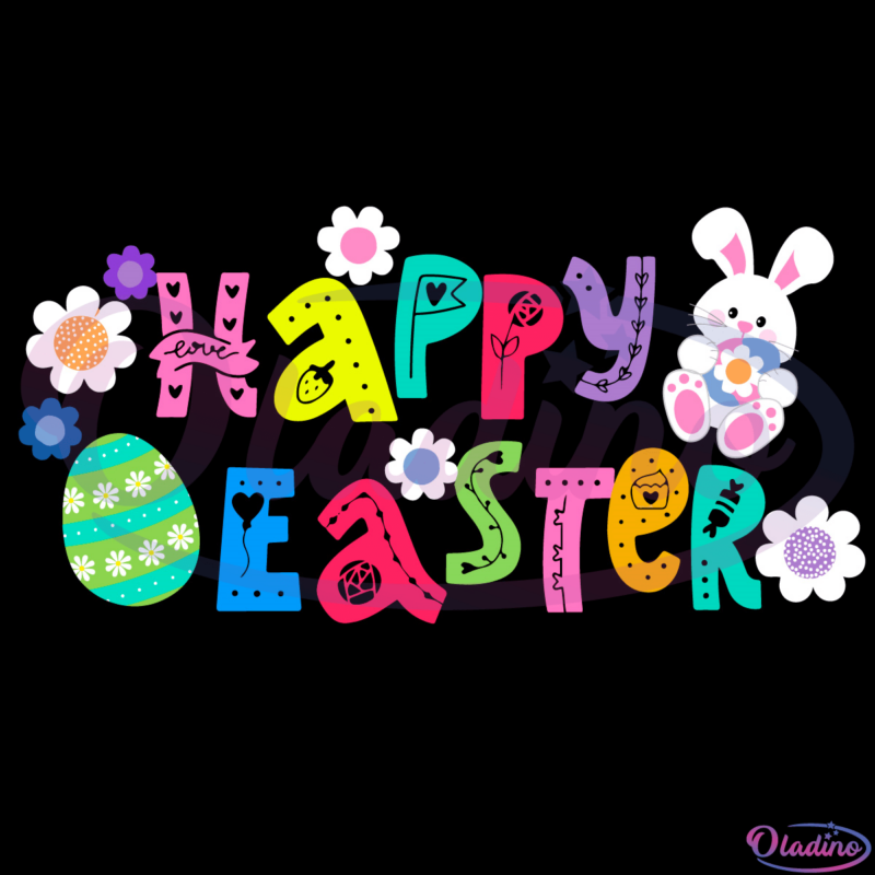 Happy Easter Bunny SVG Digital File, Easter Day SVG, Easter Gifts