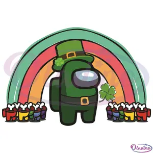 Among Us Rainbow Happy Patrick Day SVG Digital File